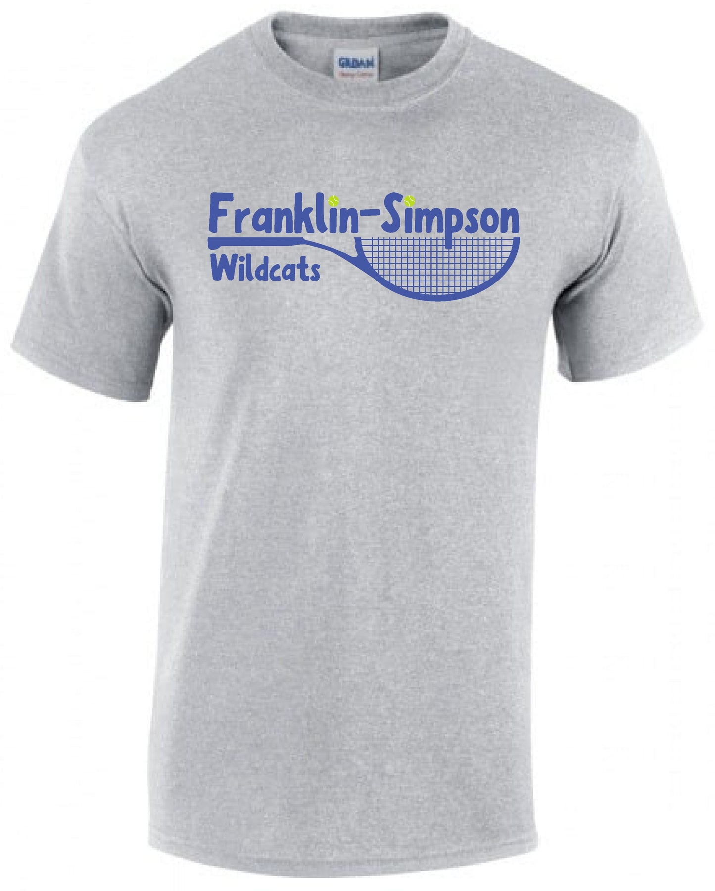 F-S TENNIS Sport Grey Tee (Racket Design)