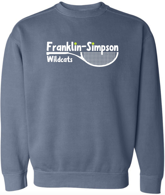 F-S TENNIS Blue Jean Crewneck (Racket Design)